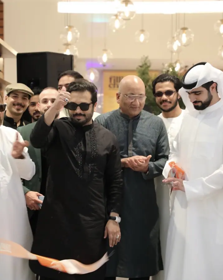 Muhammed Shafad on site at a client's cafe opening