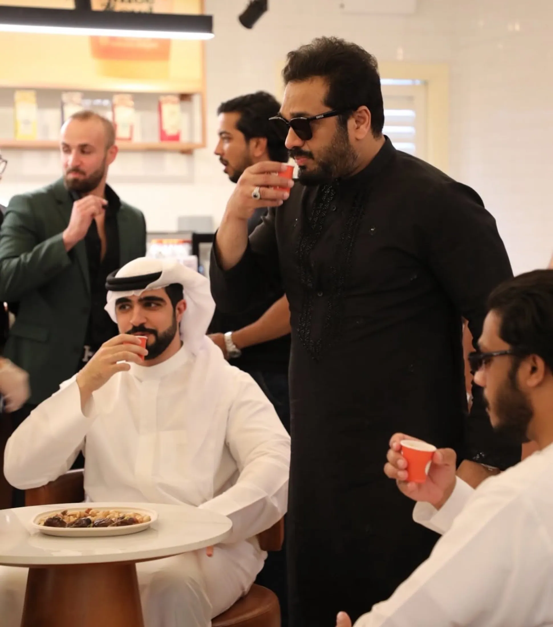 Muhammed Shafad visiting a client's cafe