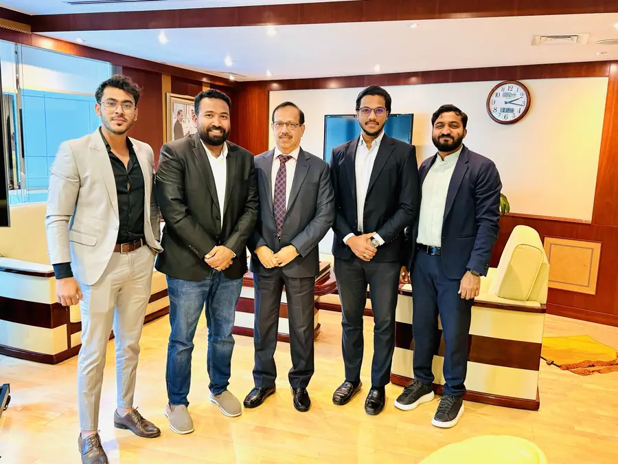 A group photo in an office