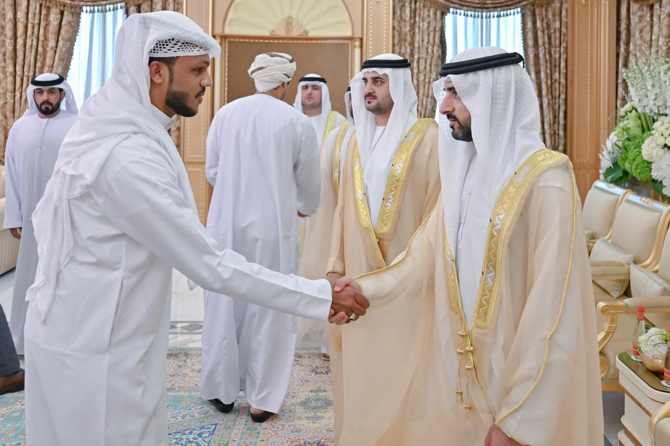 Muhammed Shafad greeting His Highness Sheikh Hamdan bin Mohammed bin Rashid Al Maktoum, Crown Prince of Dubai